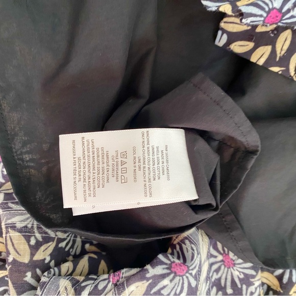 Joie Paige Cotton Midi Dress Caviar Multi Black Floral Print – Size L – NWOT - Picture 9 of 12